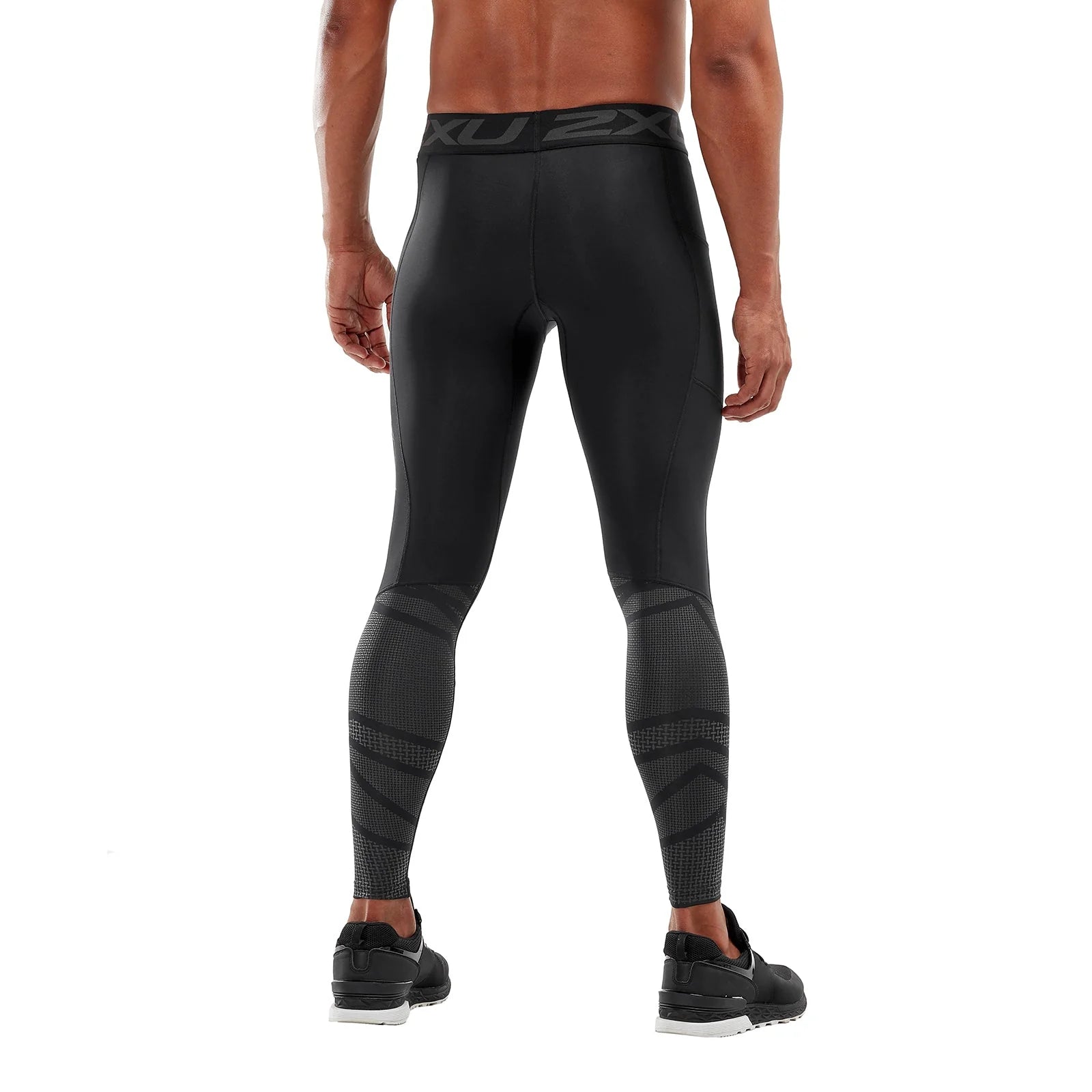 2XU Accelerate Compression Tights with Storage, Herren, Black/Black Peak