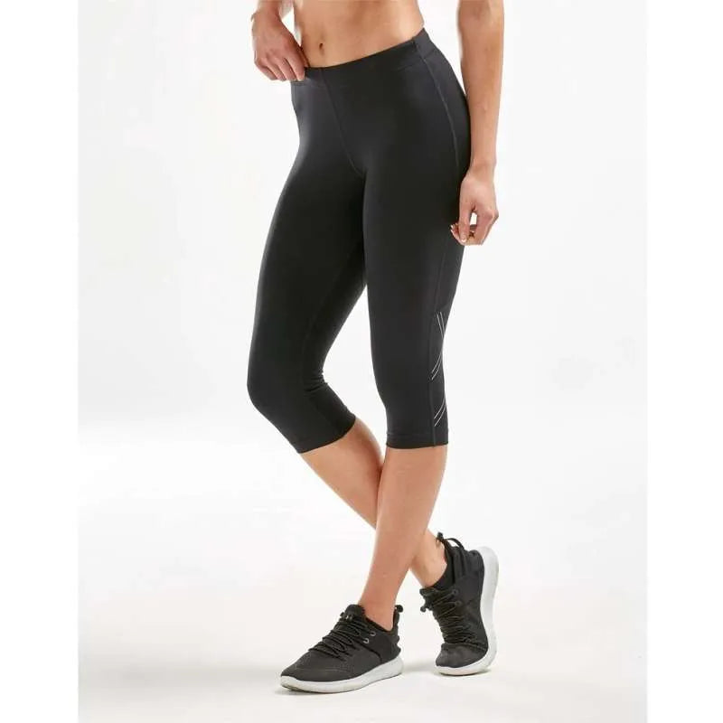 2XU ASPIRE Compression 3/4 Tights, Damen, Black/Silver
