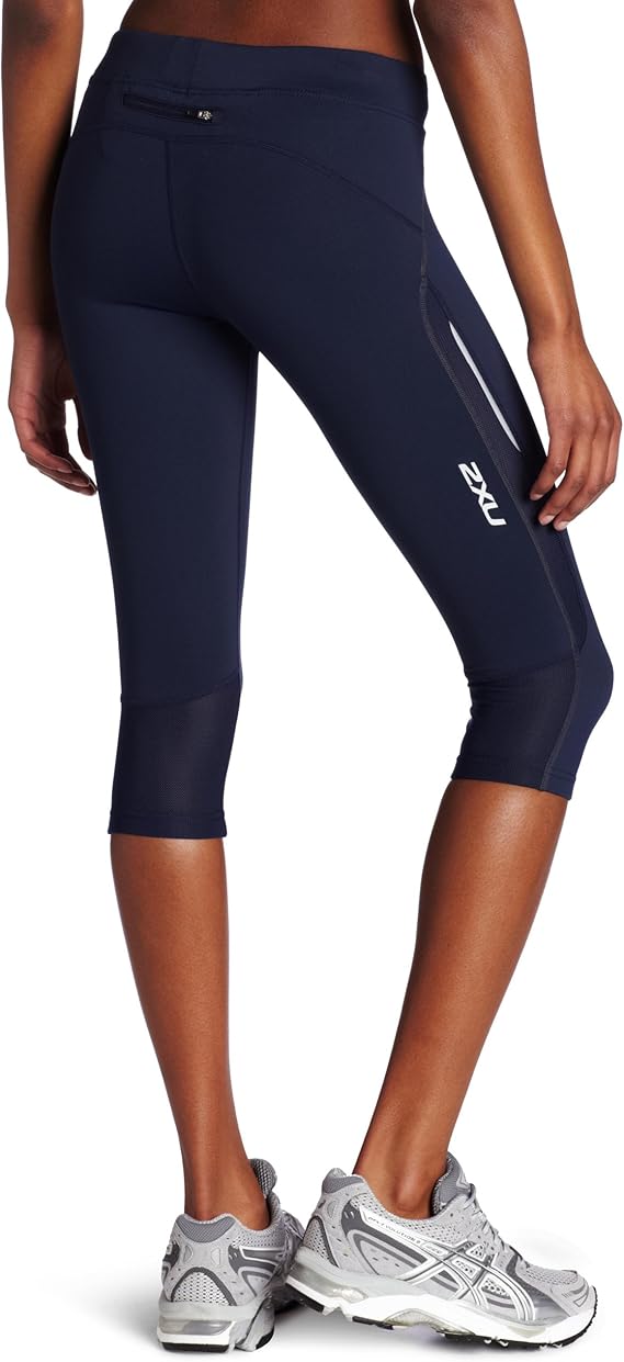 2XU Active 3/4 Run Tights, Kinder/Damen, Midnight Navy/Midnight Navy