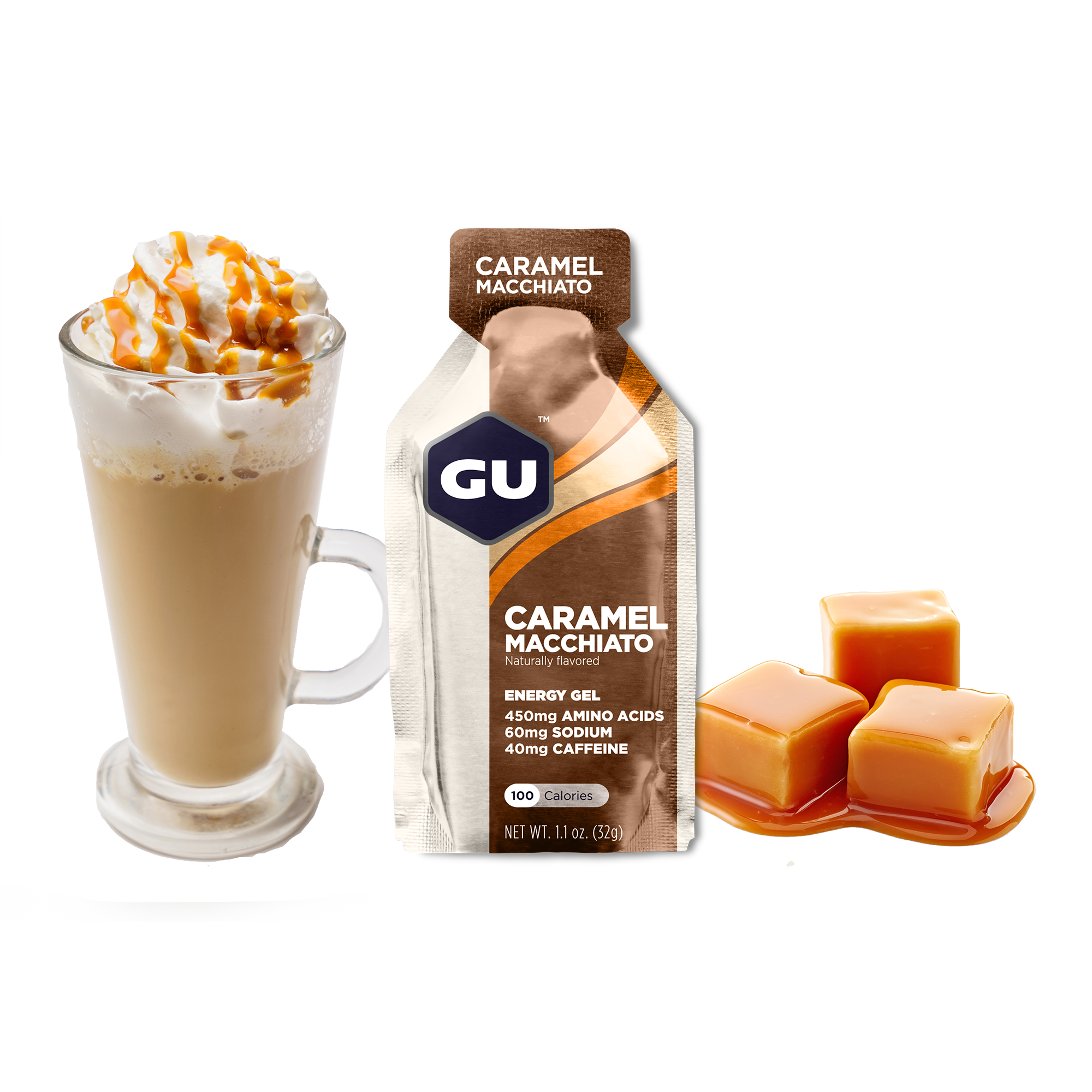 GU Energy Gel 32g Caramel Macchiato MDH 8/25