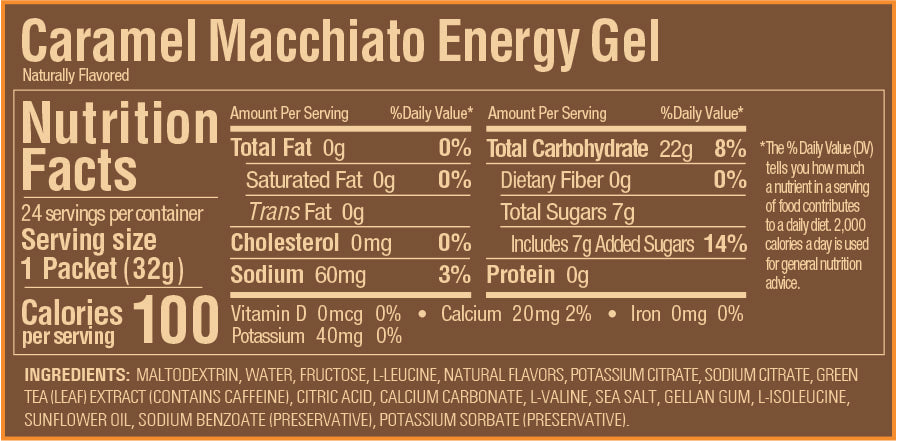 GU Energy Gel 32g Caramel Macchiato MDH 8/25