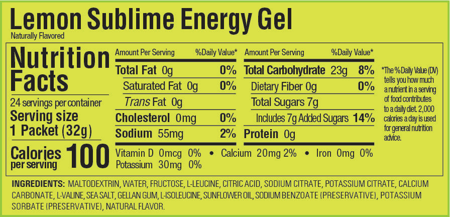 GU Energy Gel 32g Lemon Sublime MDH 9/25