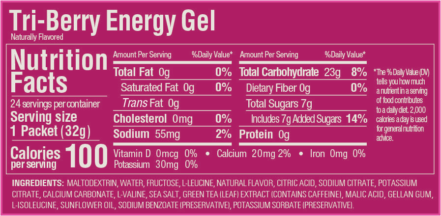 GU Energy Gel 32g Tri Berry MDH 9/25