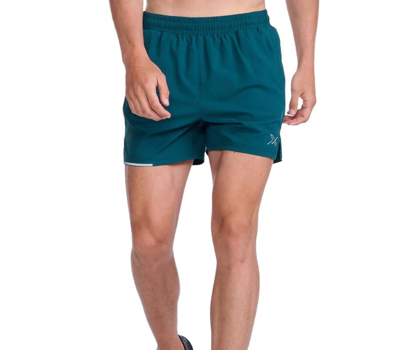 2XU Aero 5 Inch Shorts, Herren, Deep Jade/Silver Reflective