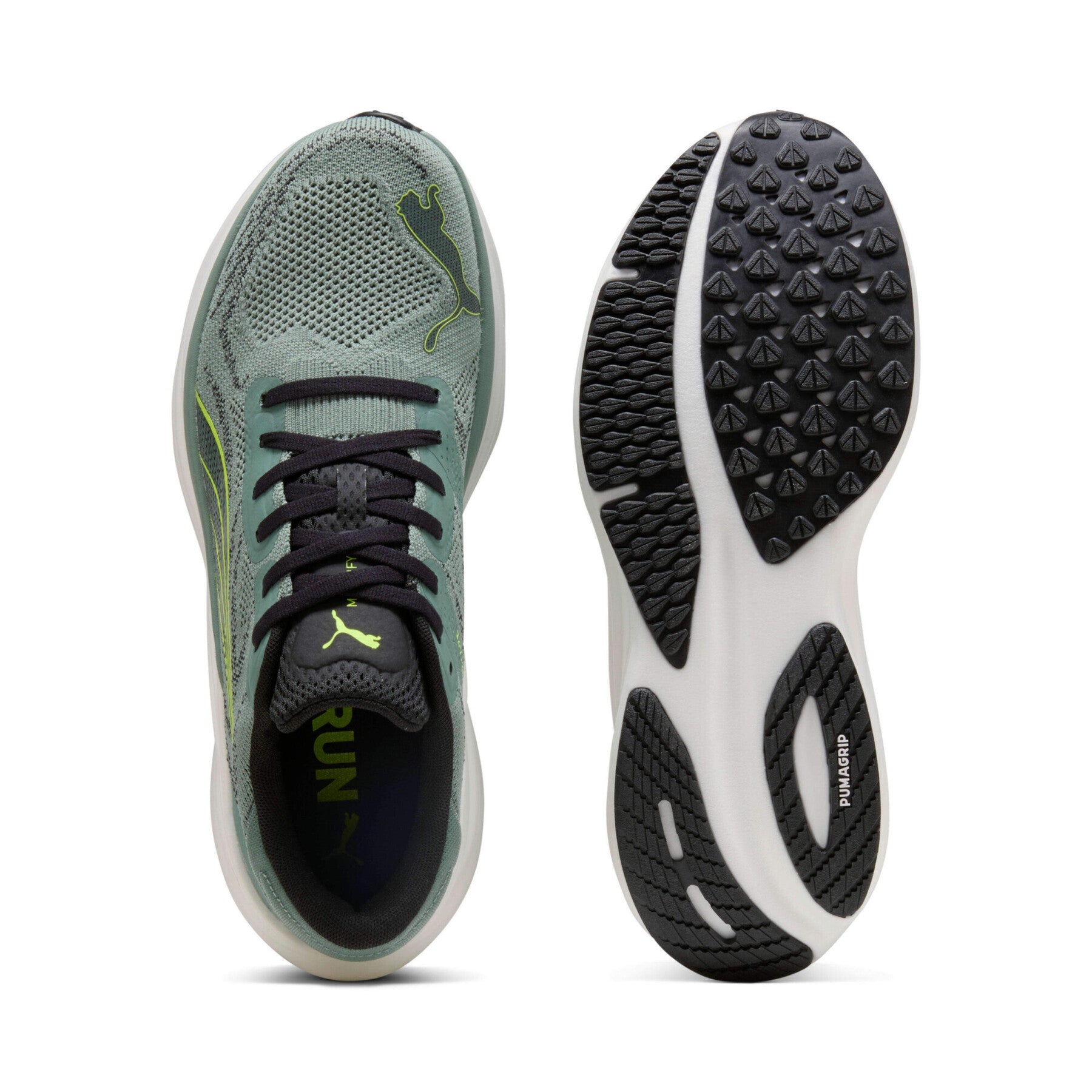 Puma Magnify NITRO 2, Laufschuhe, Herren, Green Moon/Yellow Alert
