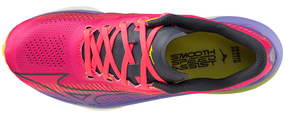 MIZUNO Wave Rebellion Pro, Damen, H-VPink/OBlue/PPunch