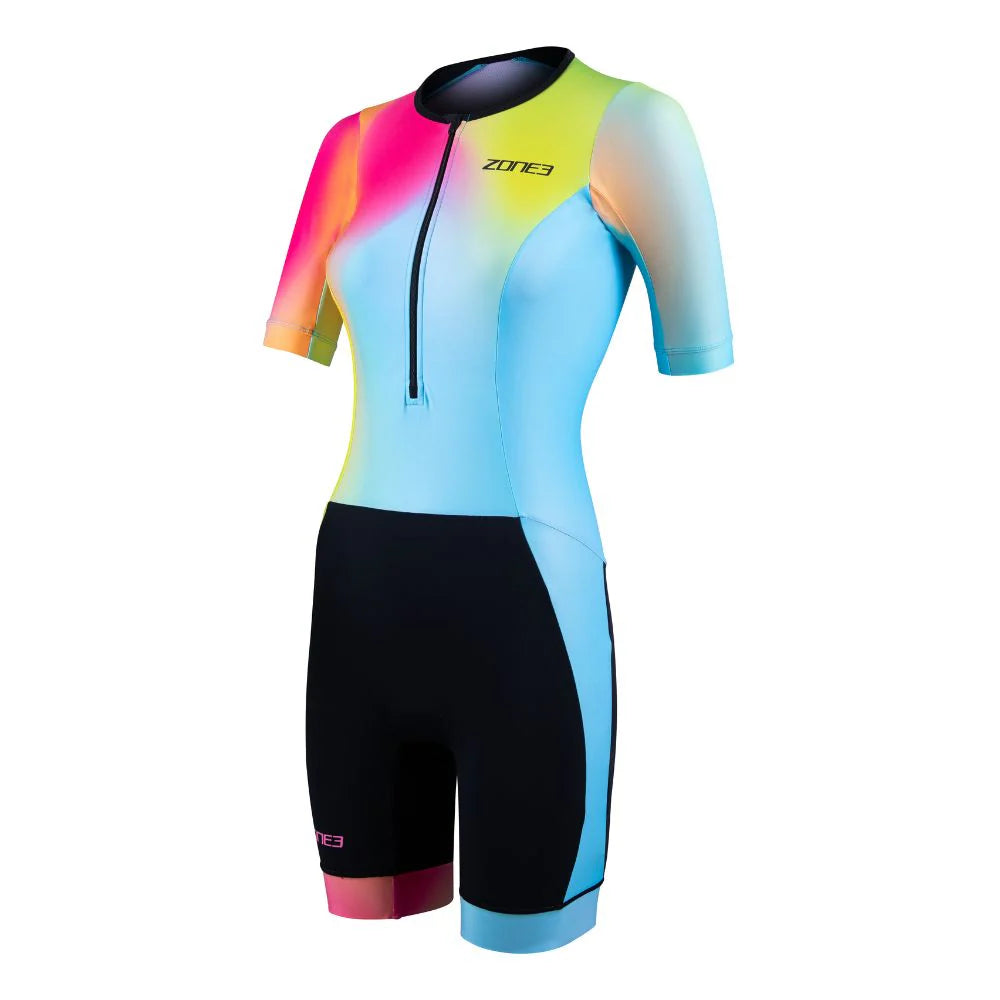 Zone3 Activate Plus, Short Sleeve Trisuit, Kurzarm, Damen, Neon/Black