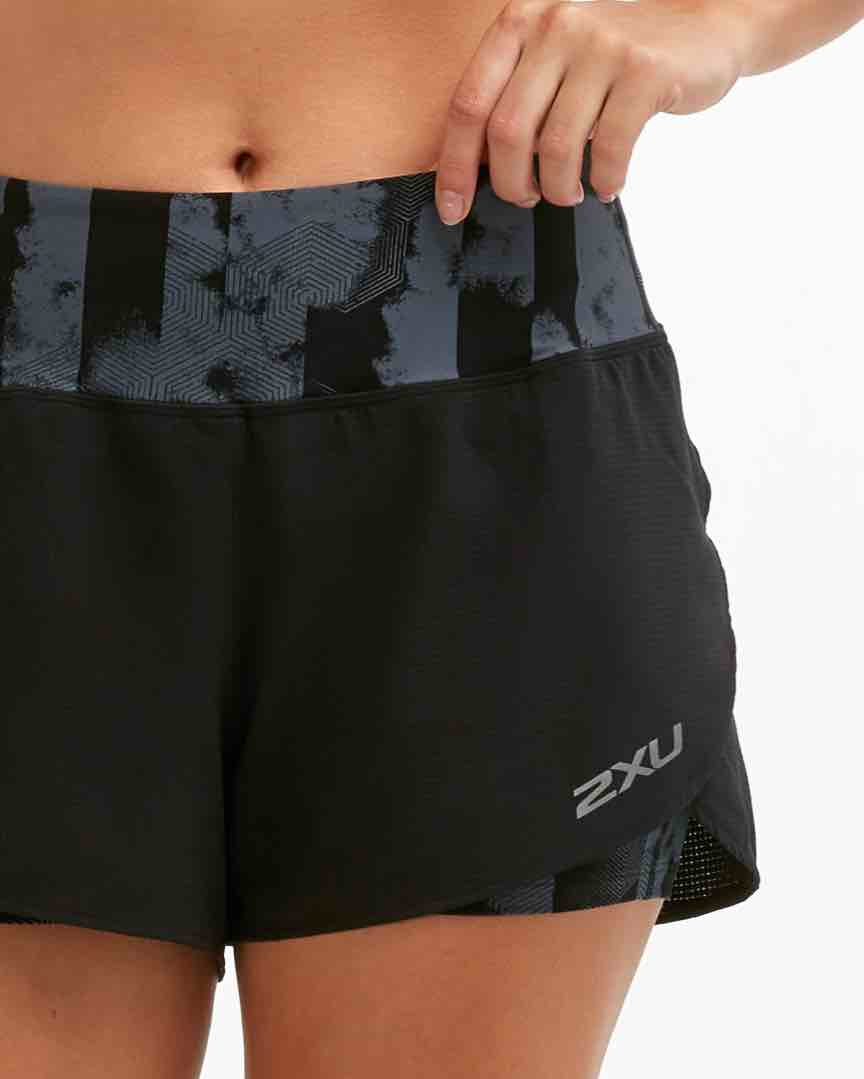 2XU XVENT 3 inch Layer Shorts, Damen, Gossip/Trouble