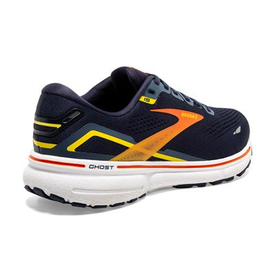 Brooks Ghost 15, Herren, Peacoat/Red/Yellow