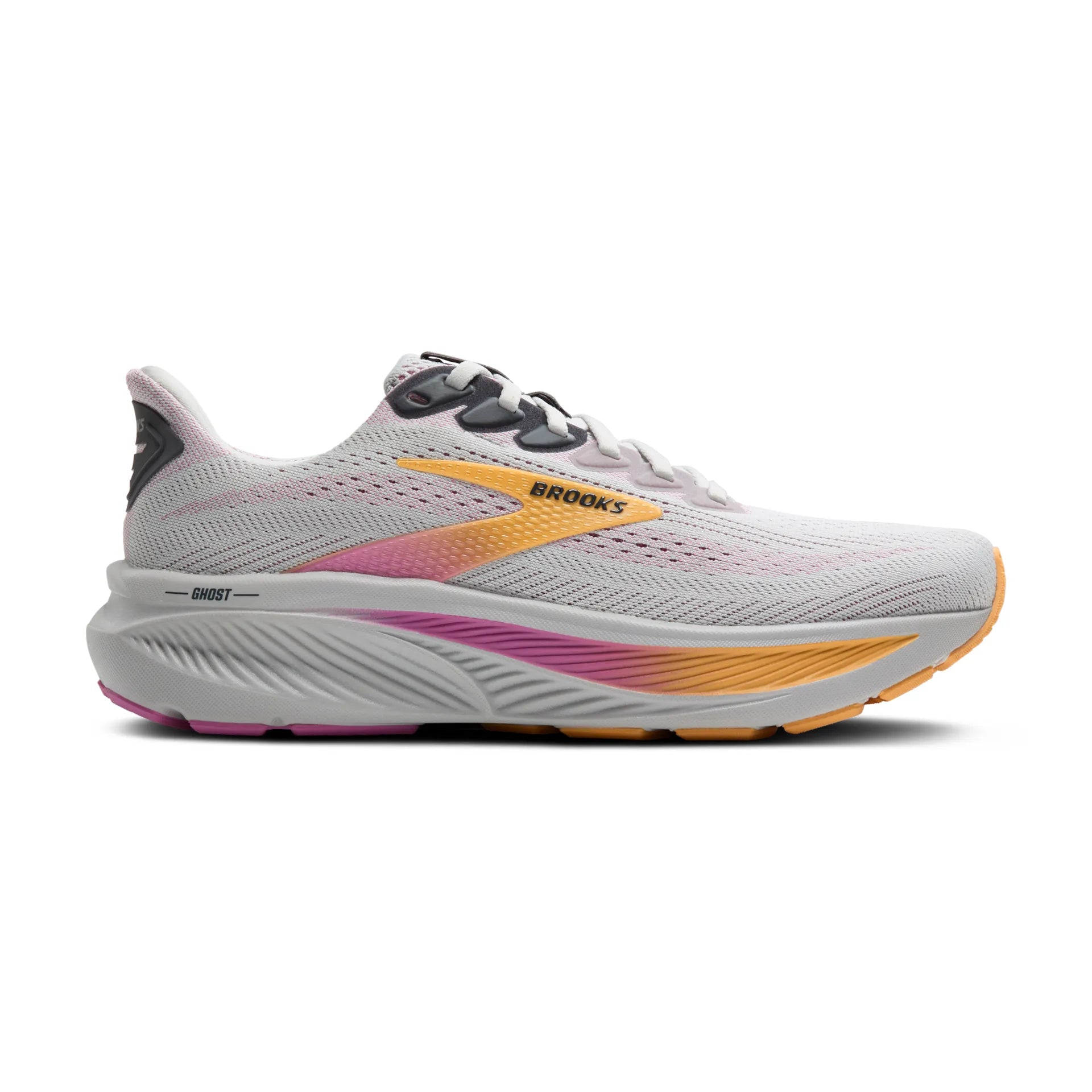 Brooks Ghost 17, Laufschuh, Damen, Oyster/Apricot/Pink