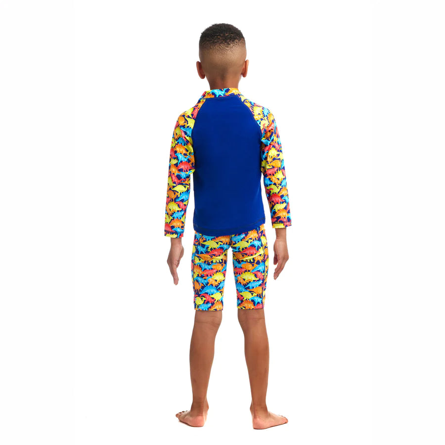Way Funky Funky Trunks, Zippy Rash Vest Swimmasaurus, Langarm - Badeoberteil, Kinder