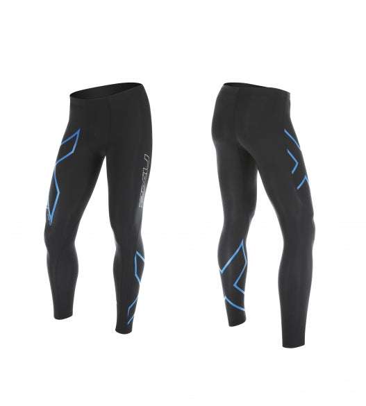 2XU Hyoptik Compression Tights, Laufhose, Herren, Black/Blue