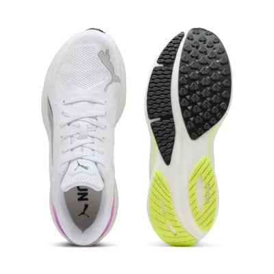 Puma Magnify NITRO 2, Laufschuhe, Herren, Puma White/Pure Magenta/Yellow Alert