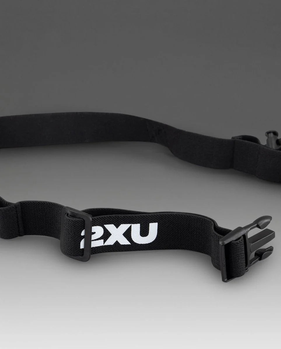 2XU Nutrition Race Belt, Renngürtel, Startnummernband, Startnummerngürtel, unisex, schwarz