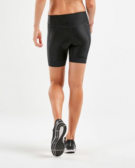 2XU Perform Tri Short 7 Inch, Damen, schwarz/schwarz