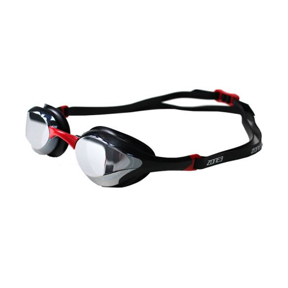 Zone3 Volare Schwimmbrille, Black/Red Silver Polarized Mirror Revo