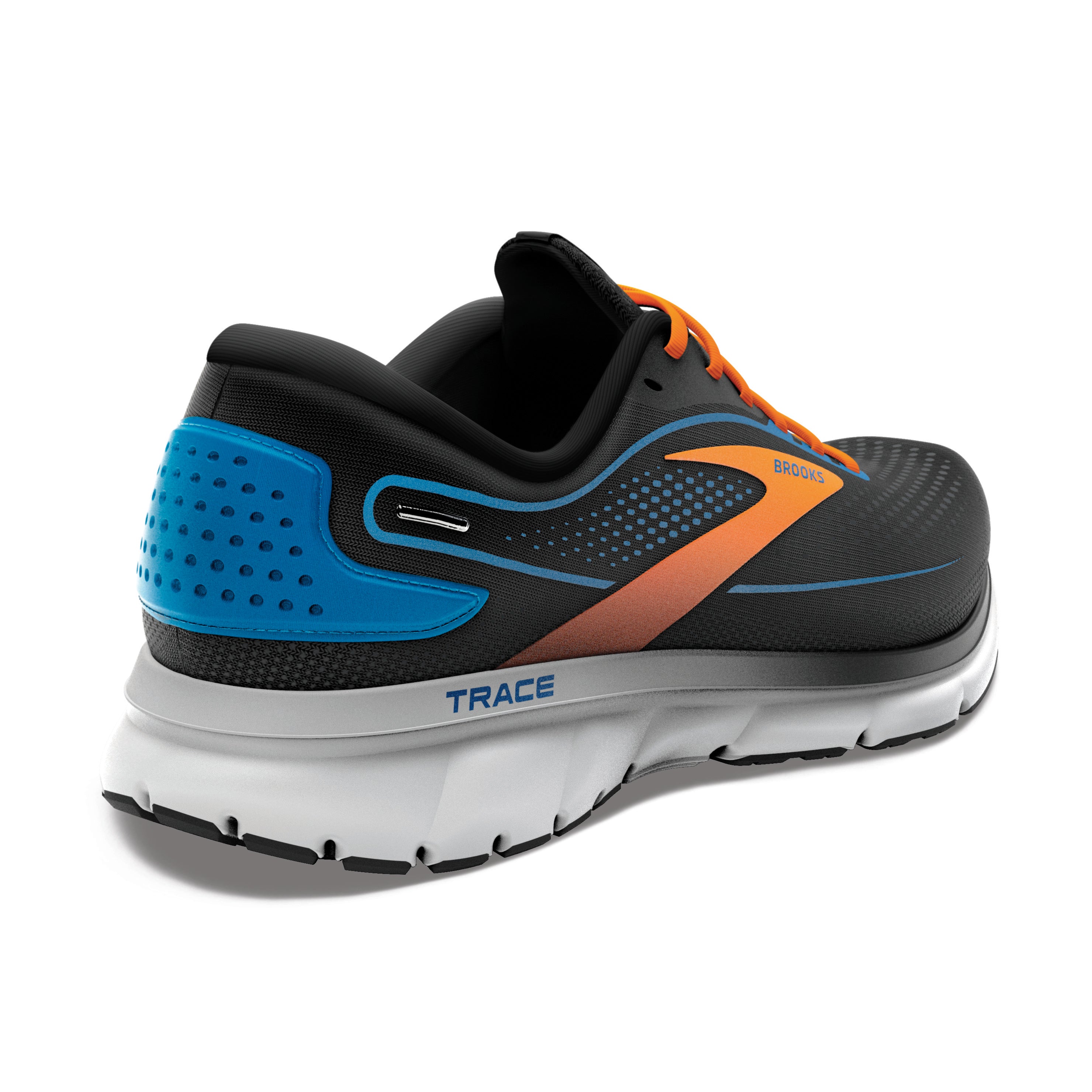 Brooks Trace 2, Herren, black/classic blue/orange, schwarz/blau/orange