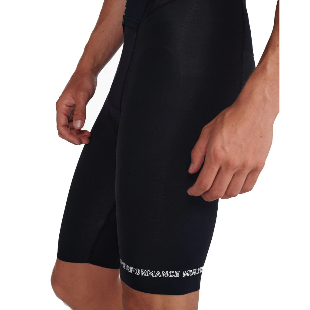 2XU Aero Sleeved Trisuit, Herren, black/white, schwarz/weiß