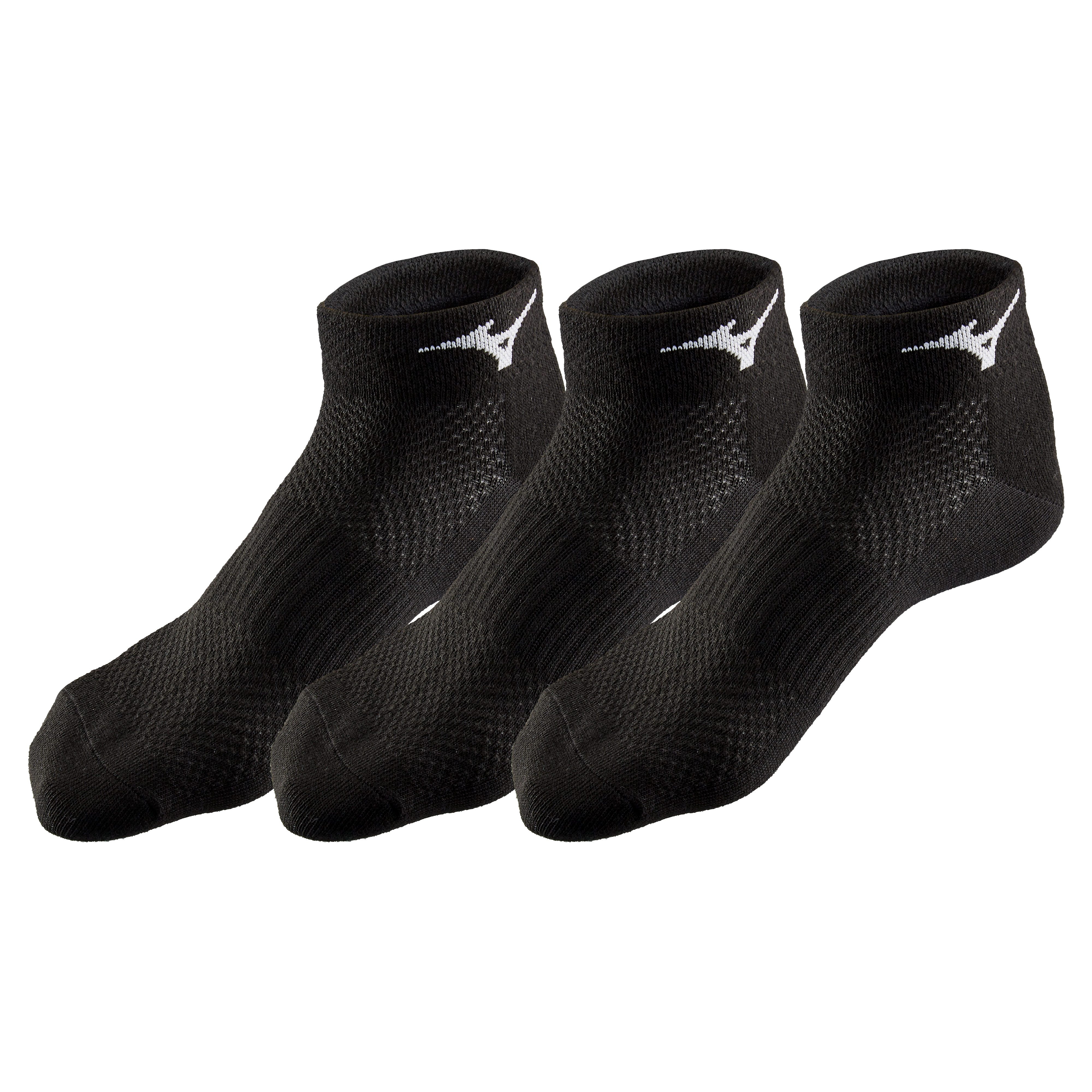 Mizuno Training Mid 3P, Socken, 3 Paar, black/black/black