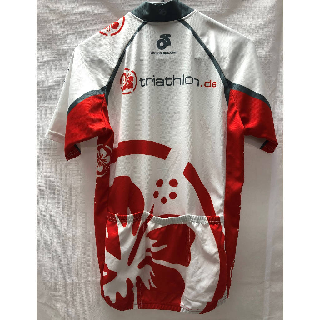 triathlon.de Basic Radtrikot, Herren, weiß/rot