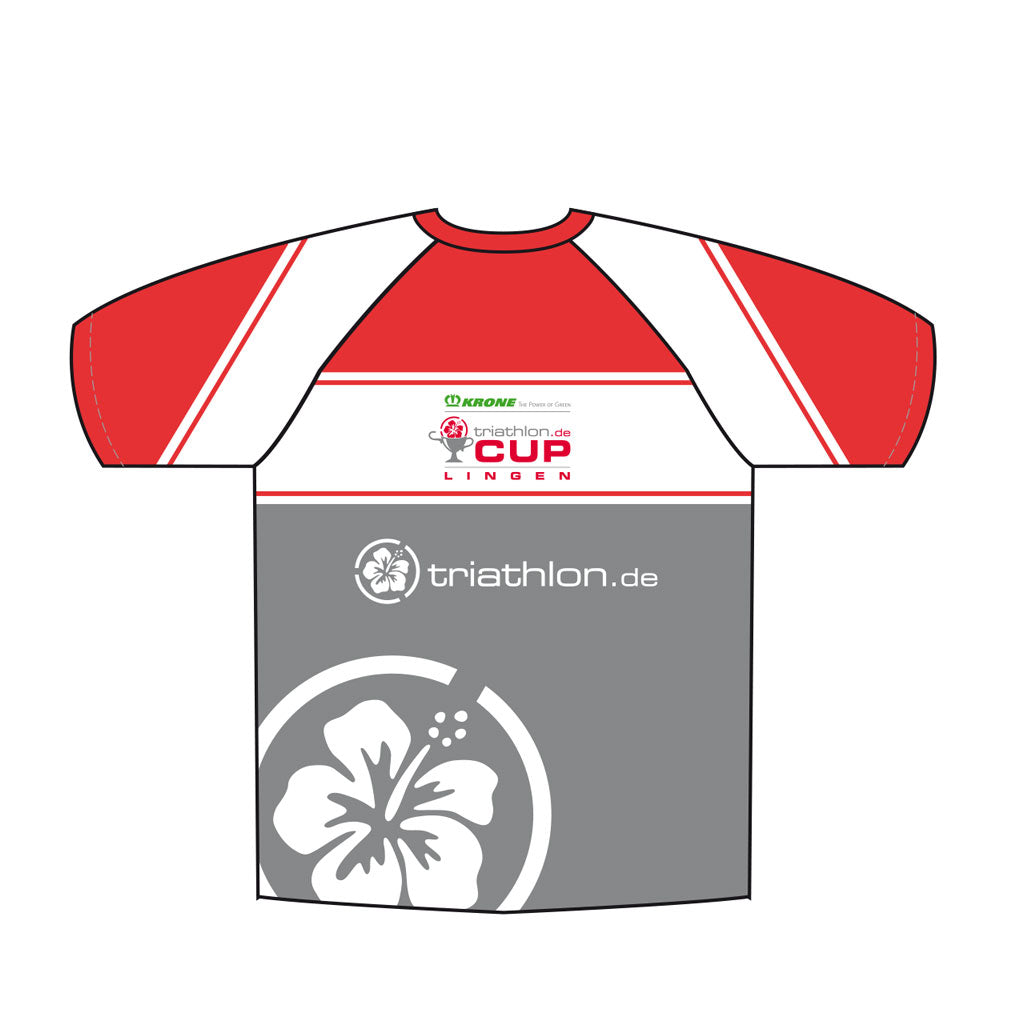 triathlon.de Cup Lingen 2019, Laufshirt, Damen, grau/rot/weiß