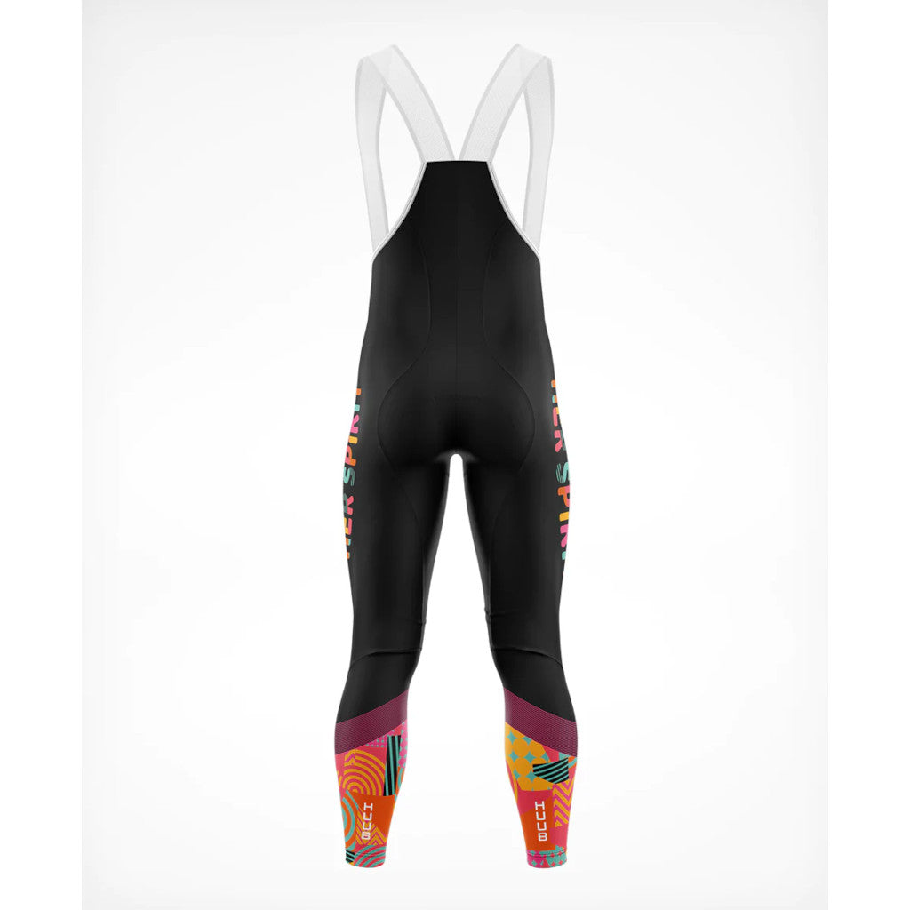 Huub "Her Spirit" Thermal Bib Tights, Rad-Trägerhose, Damen, schwarz/bunt