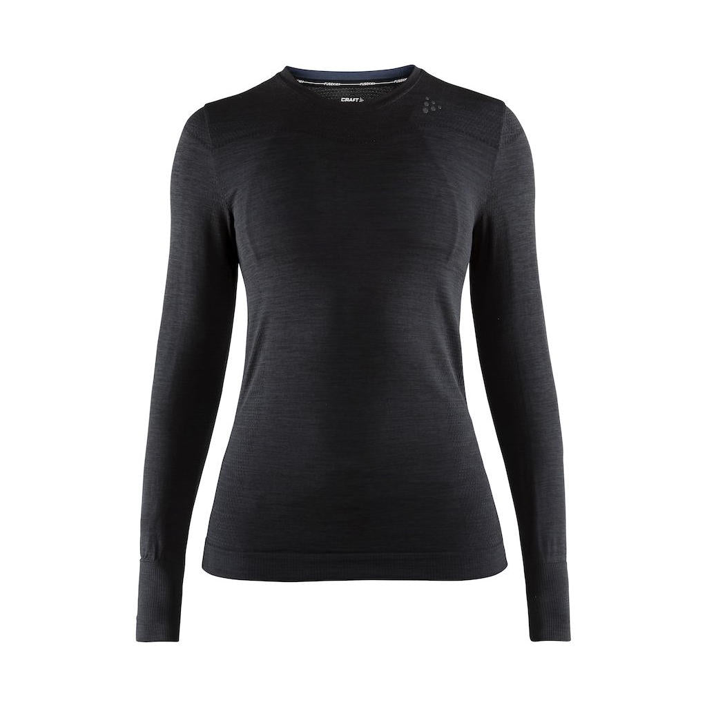 Craft Fuseknit Comfort Roundneck Longshirt, Damen, schwarz