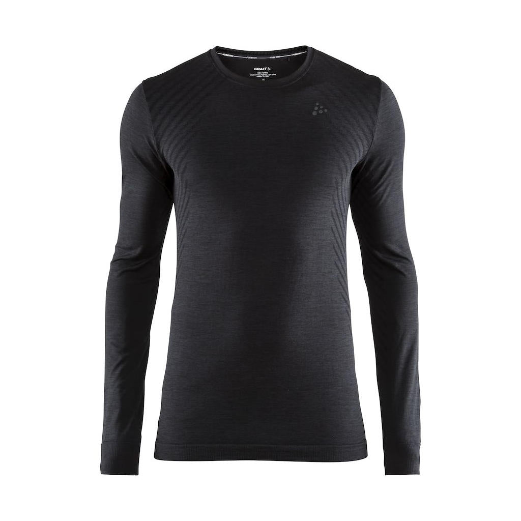 Craft Fuseknit Comfort Roundneck Longshirt, Herren, schwarz