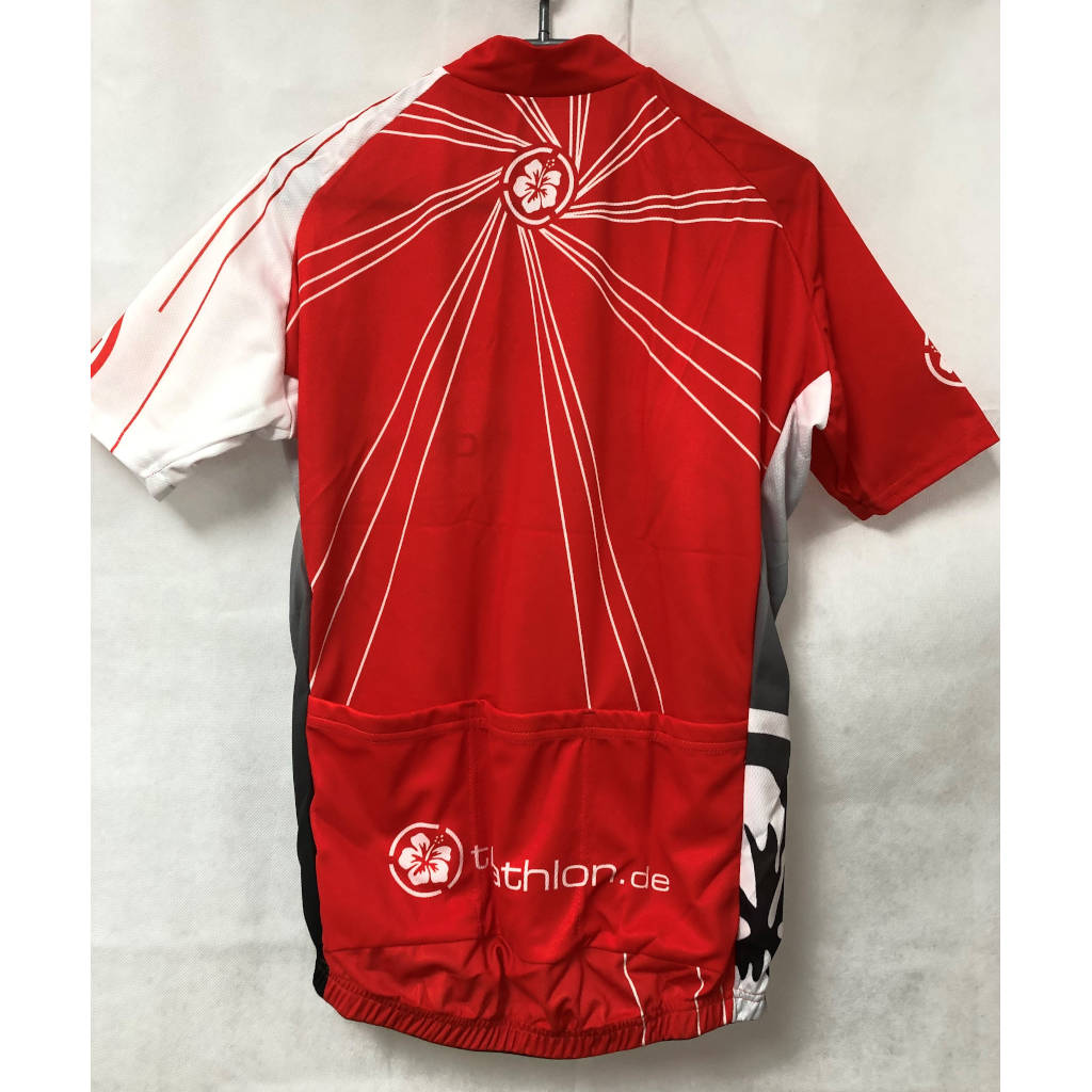 triathlon.de Basic Radtrikot, Herren, rot/weiß/grau