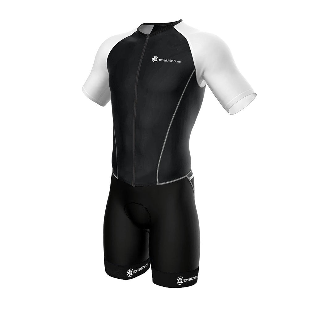 triathlon.de Elite AeroSuit, Herren, schwarz/weiß