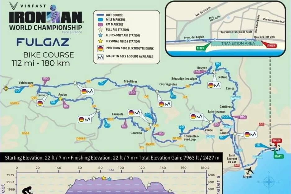 Ironman WM Nizza 2024: Der Streckencheck