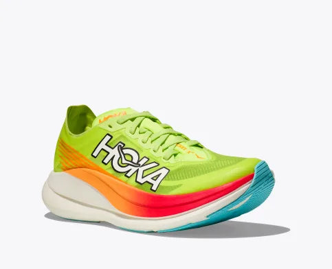 Hoka Rocket X 2, Laufschuh, unisex, Lettuce/Solar Flare