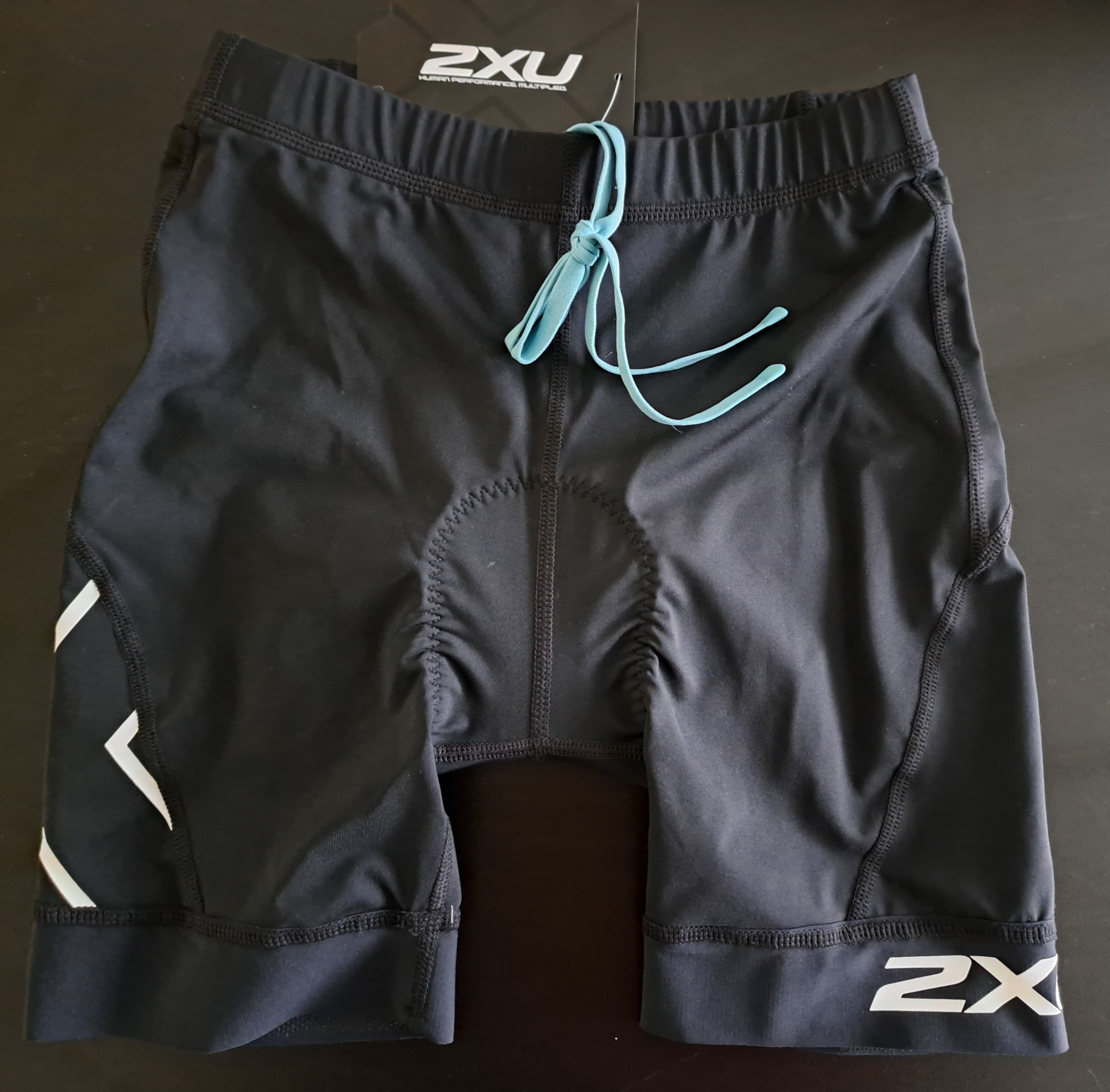 2XU Active Youth Tri Short, Kinder, Black/White