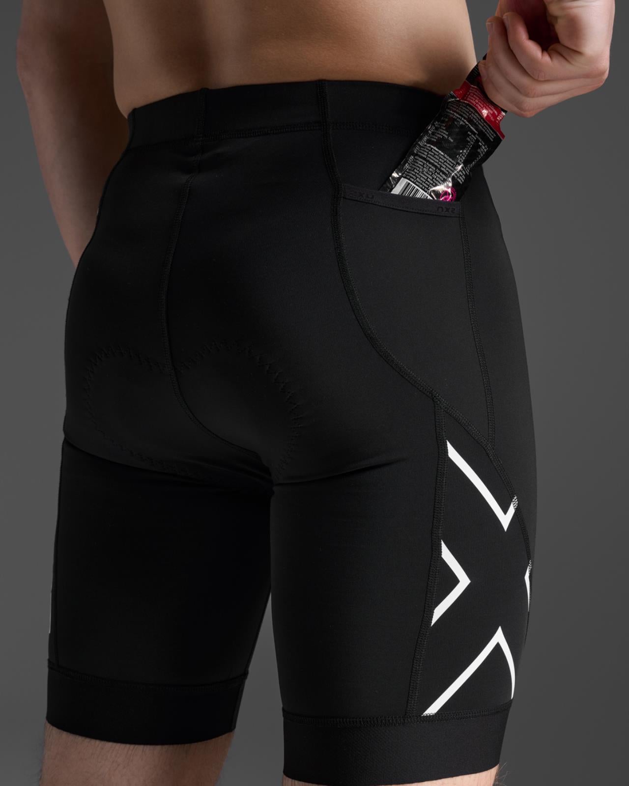 2XU Core Tri 8 inch Short, Herren, Black/White