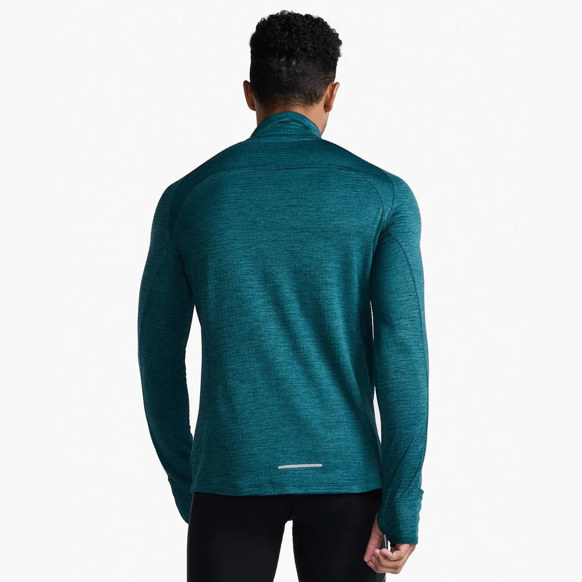 2XU Ignition 1/4 Zip, Longsleeve, Herren, Deep Jade/Silver Reflective