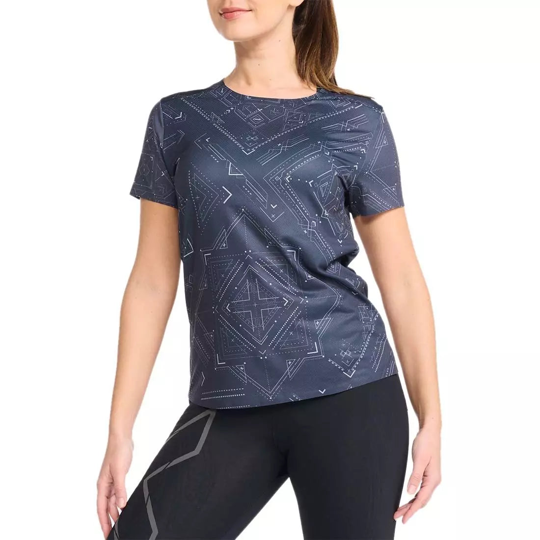 2XU Light Speed Tee, T-Shirt, Damen, Tech Bandana/Ink Reflective