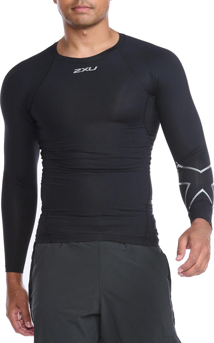 2XU Core Compression Longsleeve, Herren, Black/Silver