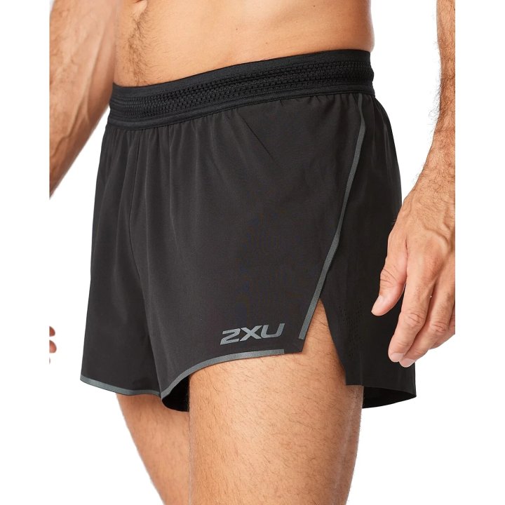 2XU Light Speed 3 Inch Short, Laufhose, Herren, Black/Black Reflective