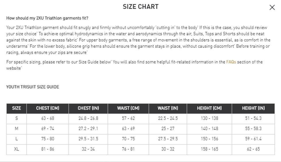 2XU Active Youth Trisuit, Kinder, Black/Oasis