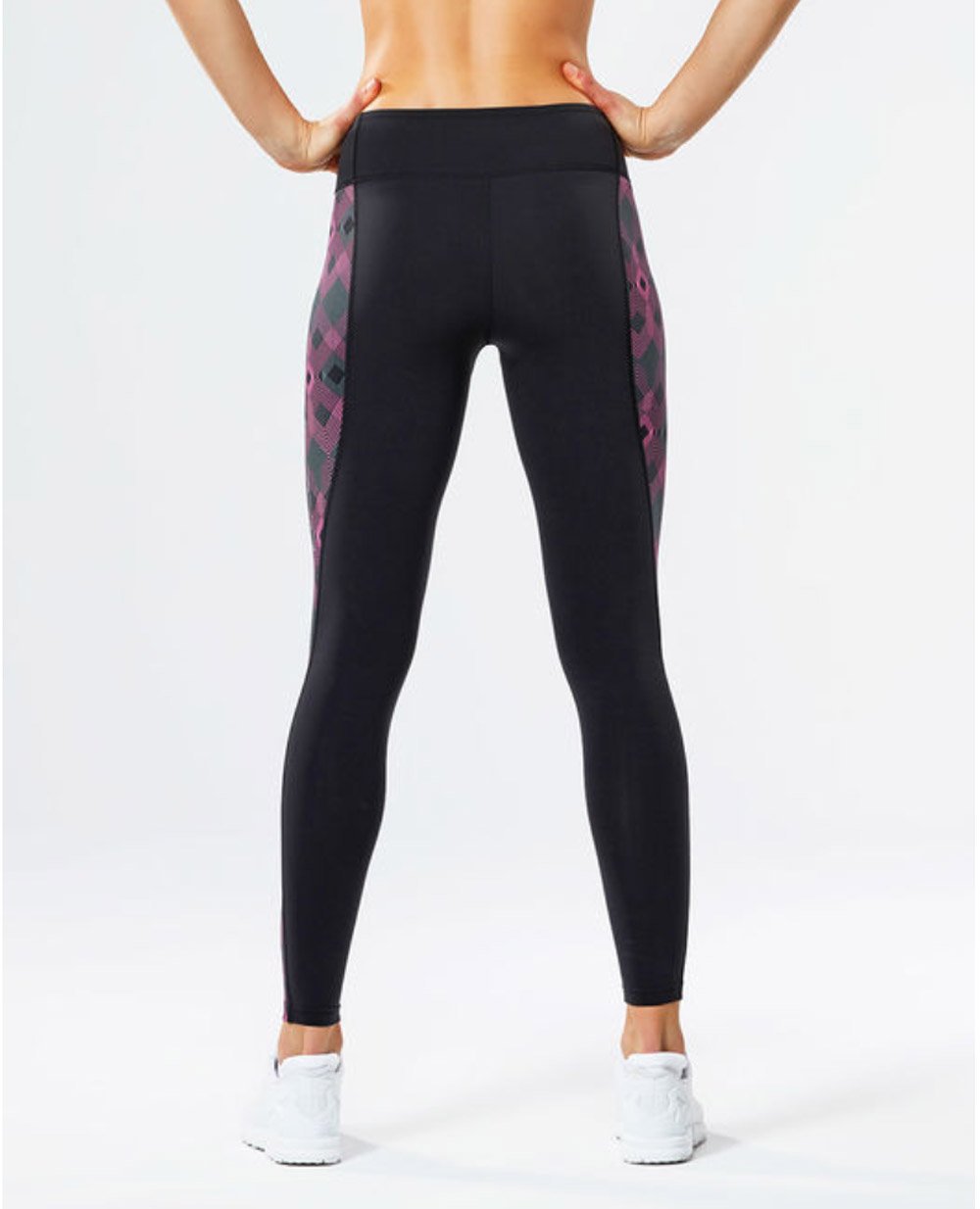 2XU Fitness Compression Tights, Damen, Black/Grapefruit Print