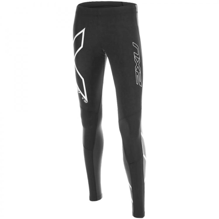 2XU G:2 Wind Defence Compression Tights, Damen, Laufhose, Black/Silver