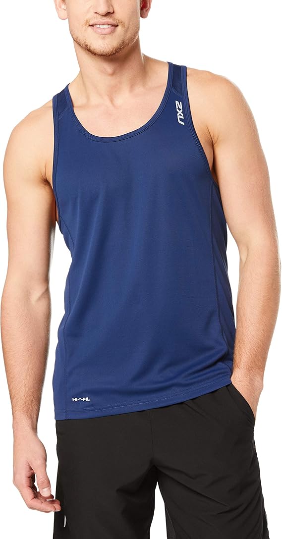 2XU XVENT Singlet Tank Top, Herren, Navy