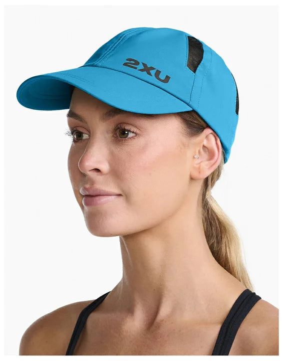 2XU Run Cap, Unisex, seaport/black