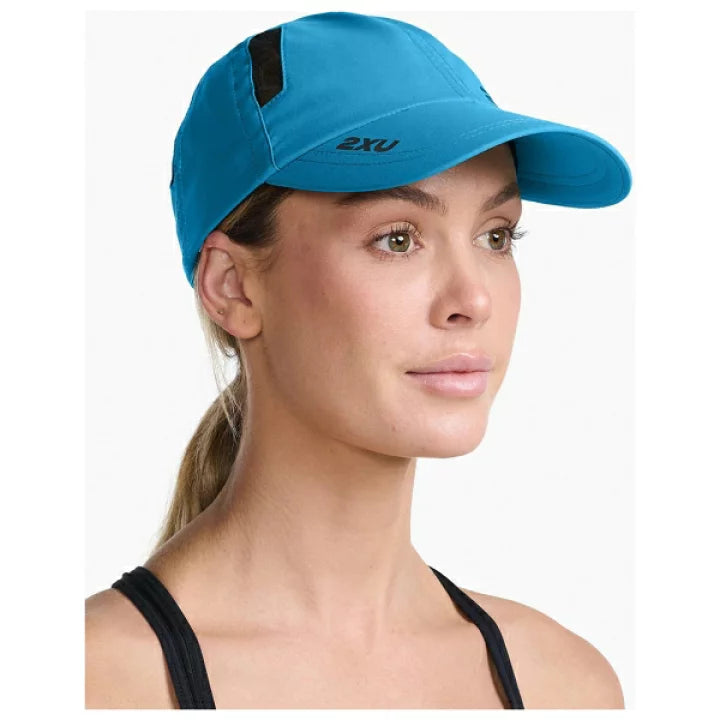 2XU Run Cap, Unisex, seaport/black