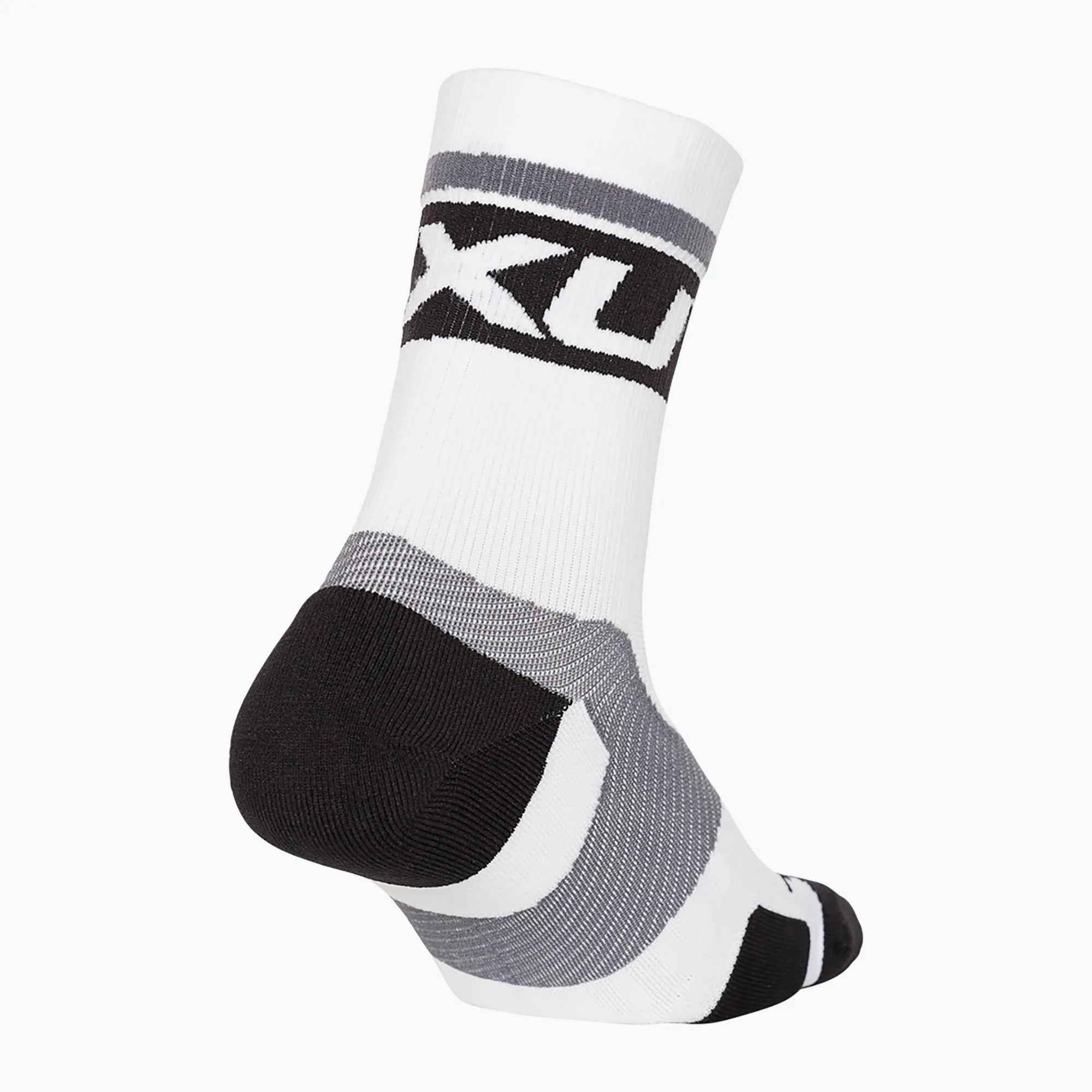 2XU VECTR Cushion Crew Socks, White/Black