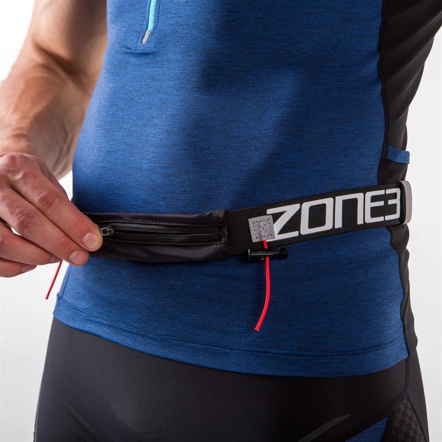 Zone3 Endurance-Startnummerngürtel mit Aufbewahrung