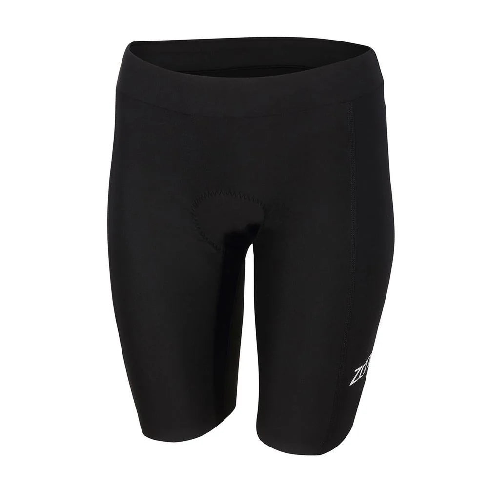 Zone3 Women's Lava Long Distance Shorts, TriShort, Black/White