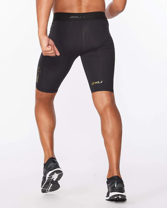 2XU MCS Cross Training Compression Shorts, Herren, black/gold