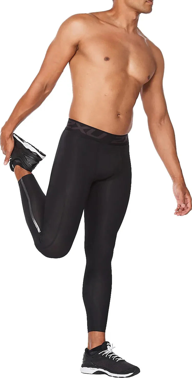 2XU Motion Compression Tights, Herren, Black/Chrom Reflective