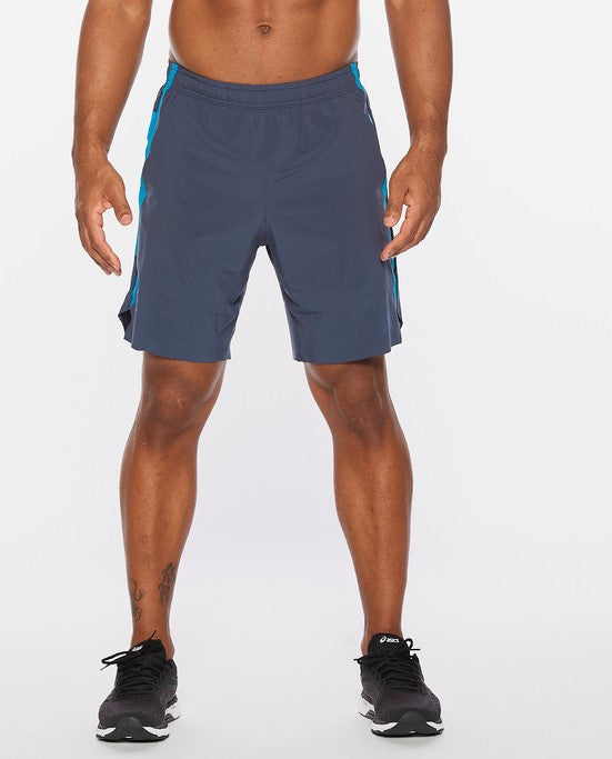 2XU Motion 8 Inch Shorts, Laufshort, Herren, Moonlight/Aquamarine